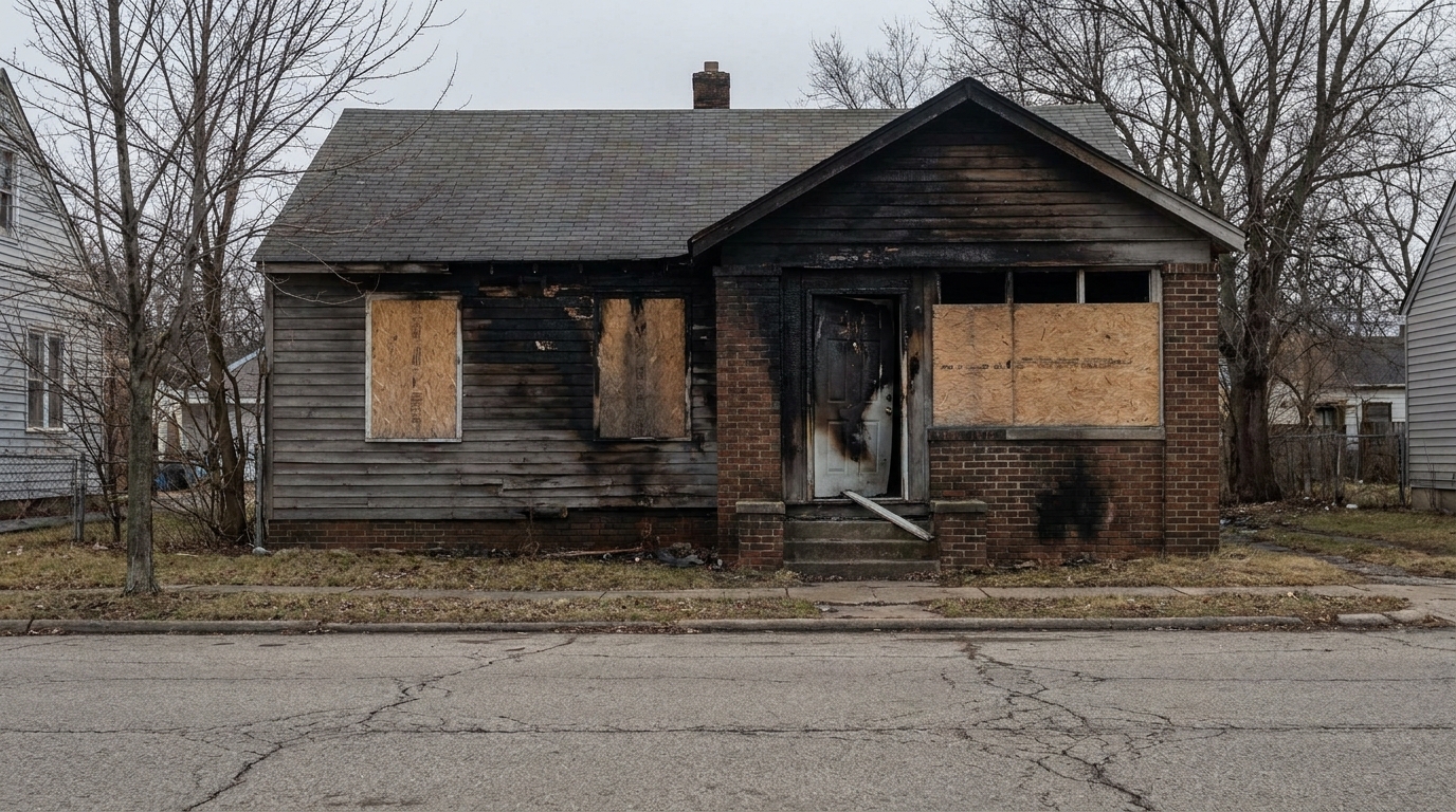 fire damaged house insurance claim process and selling options